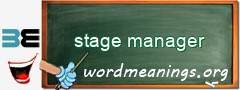 WordMeaning blackboard for stage manager